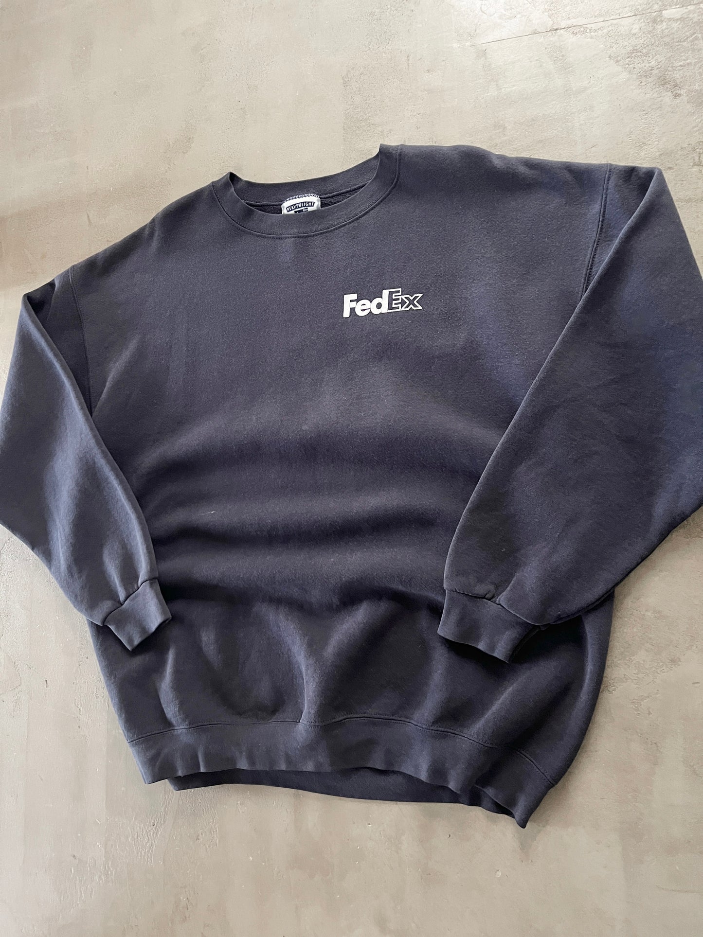 NAVY FEDEX PROMO SWEATER - 1990S - XL