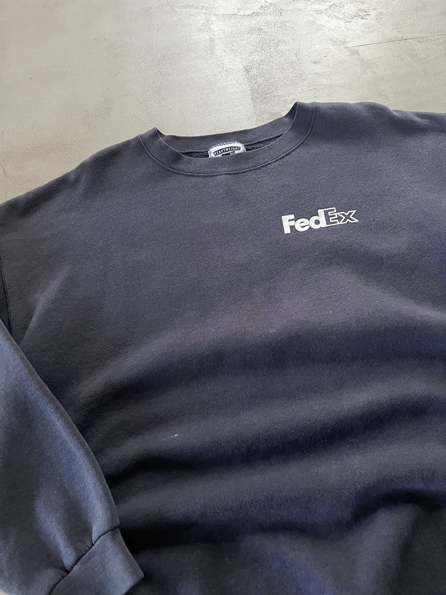 NAVY FEDEX PROMO SWEATER - 1990S - XL