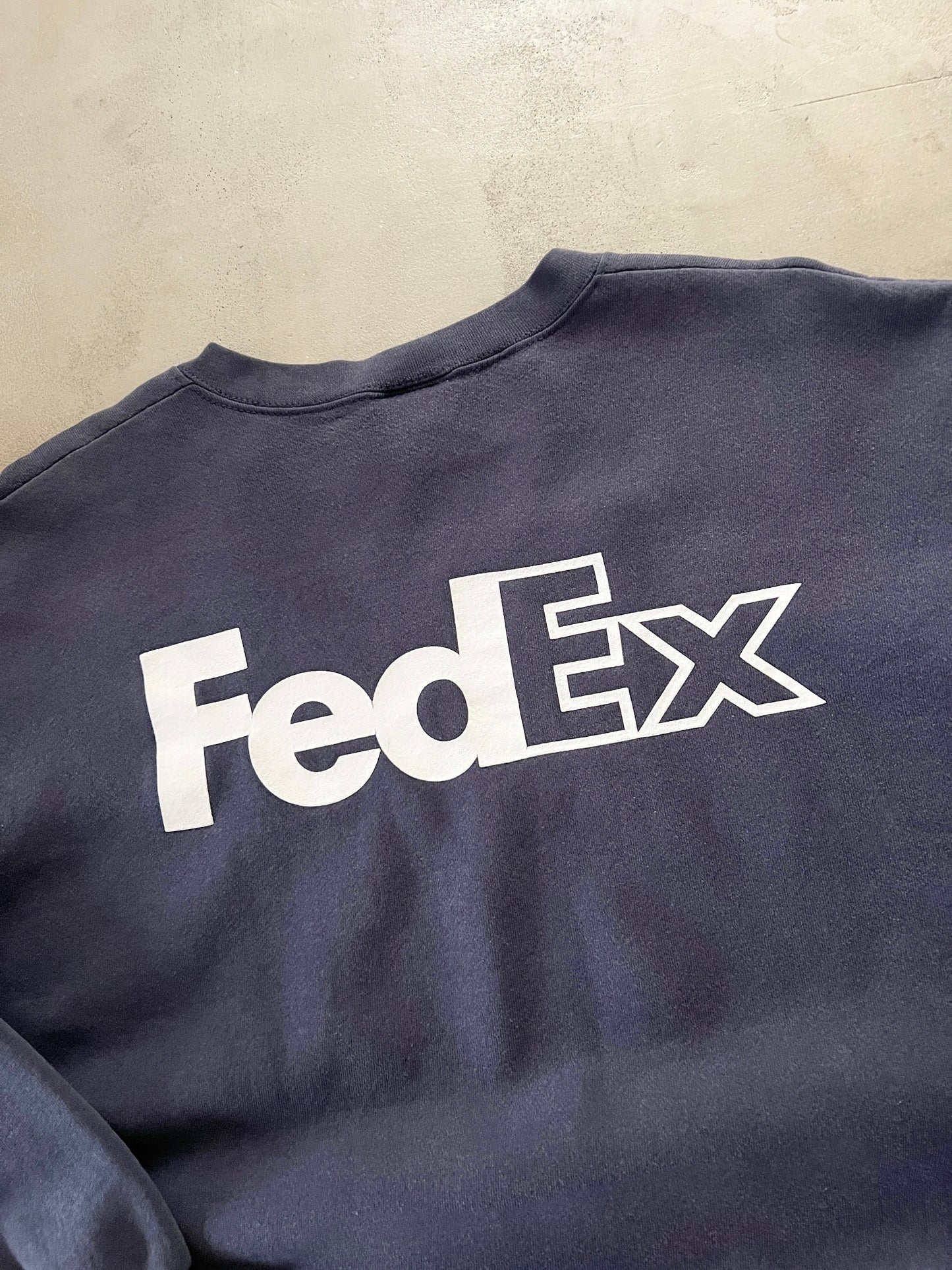 NAVY FEDEX PROMO SWEATER - 1990S - XL