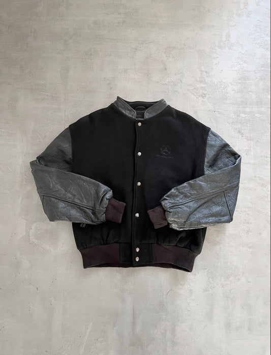 BLACK MERCEDES BENZ JACKET - 1990S - M