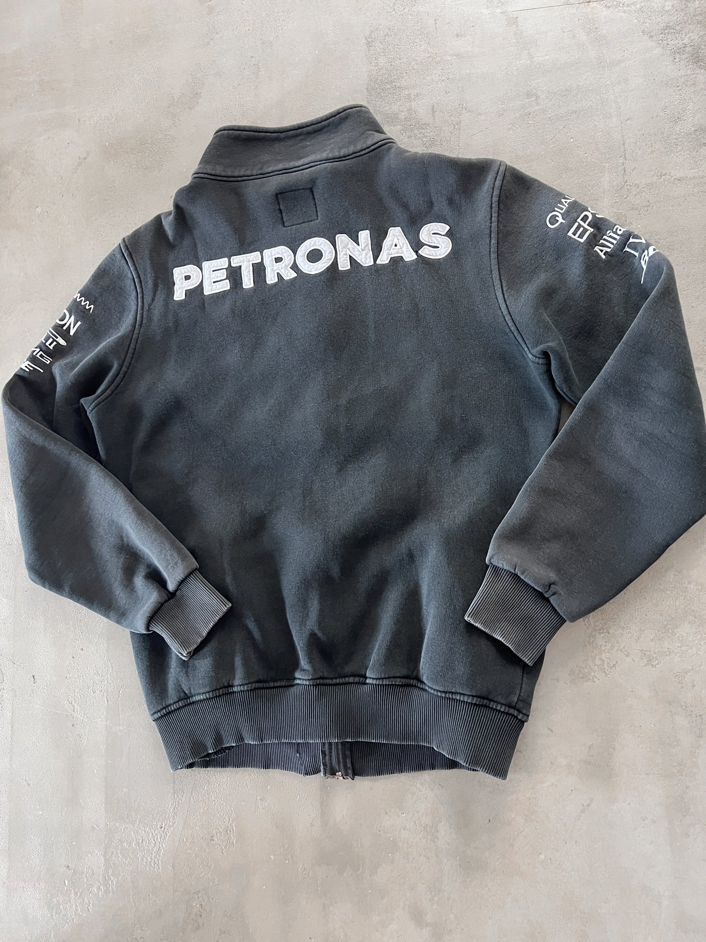 FADED BLACK MERCEDES BENZ RACING JACKET - 2000S - M