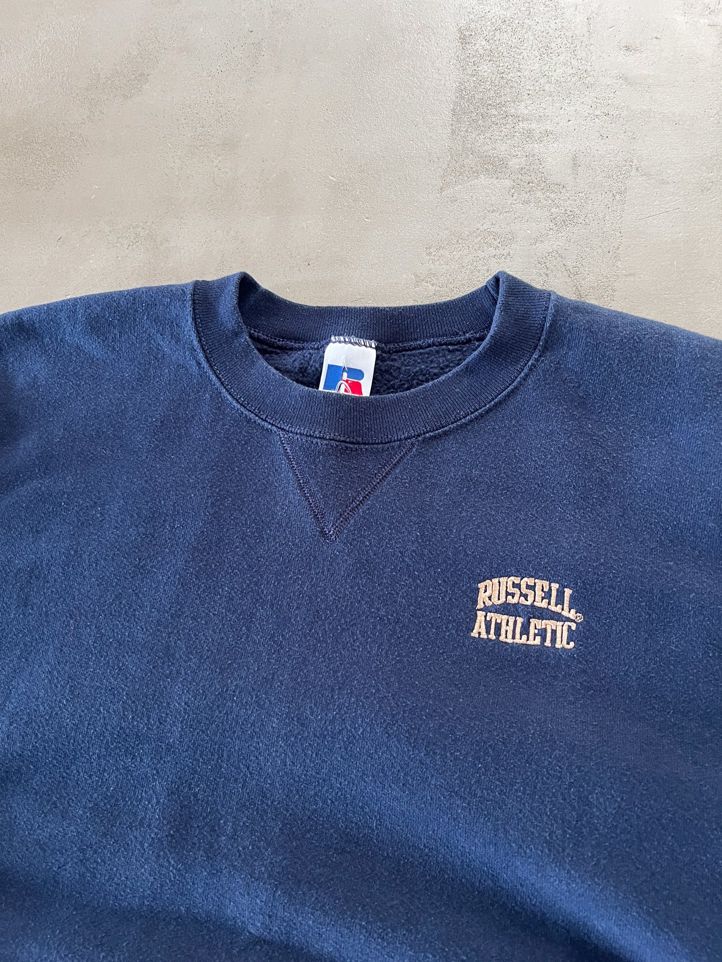NAVY RUSSELL ATHLETIC SWEATER - 2000S - M/S