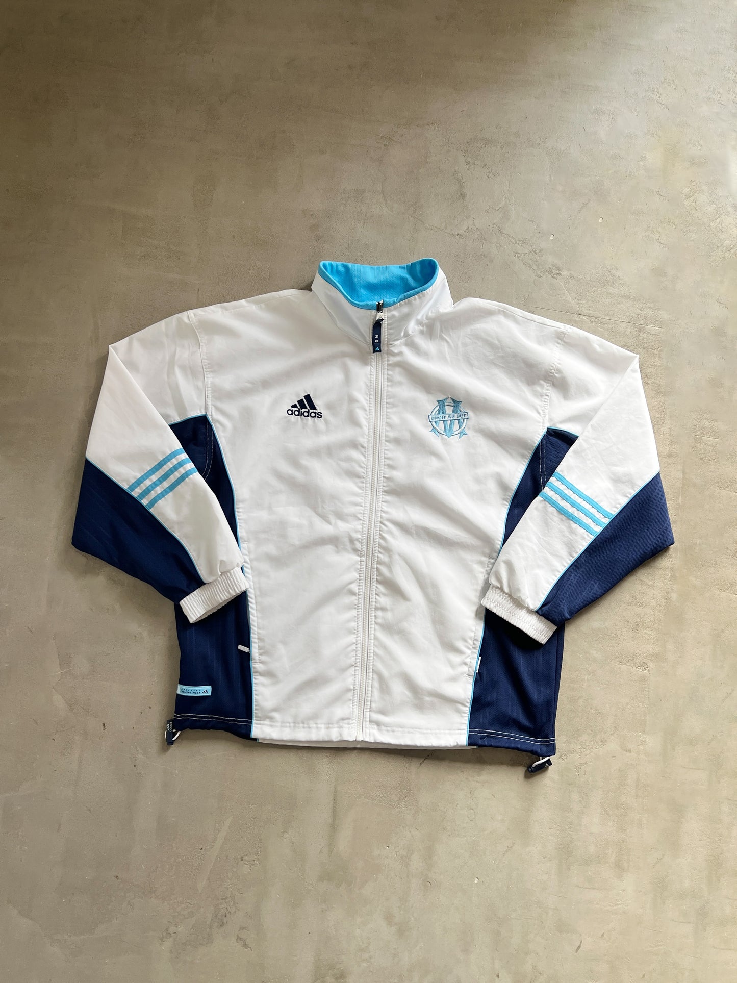 WHITE/BABY BLUE MARSEILLE TRACK JACKET - 2000S - XL
