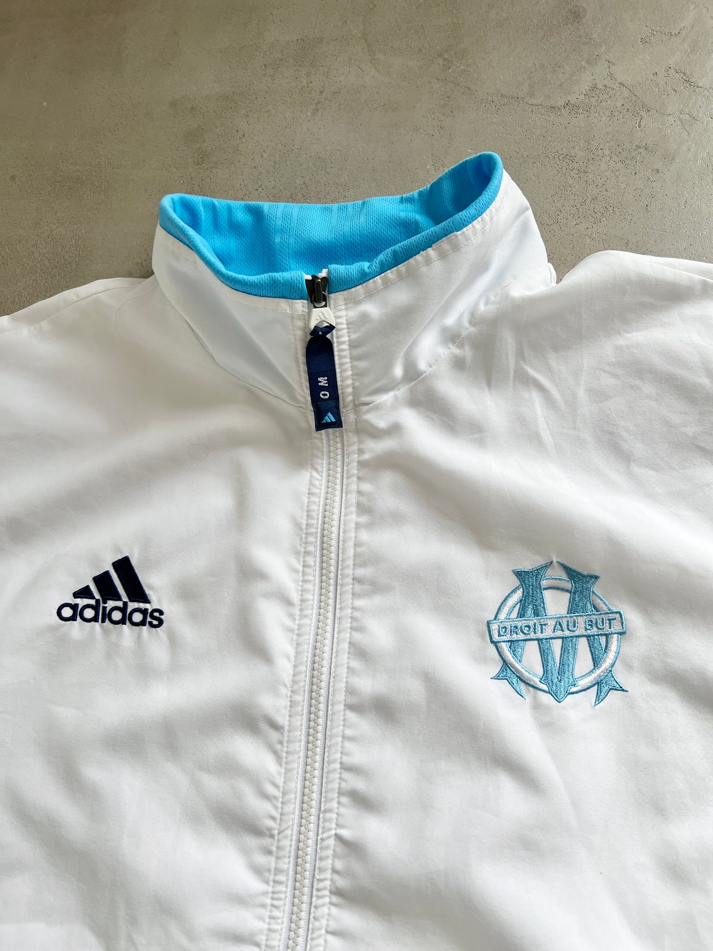 WHITE/BABY BLUE MARSEILLE TRACK JACKET - 2000S - XL