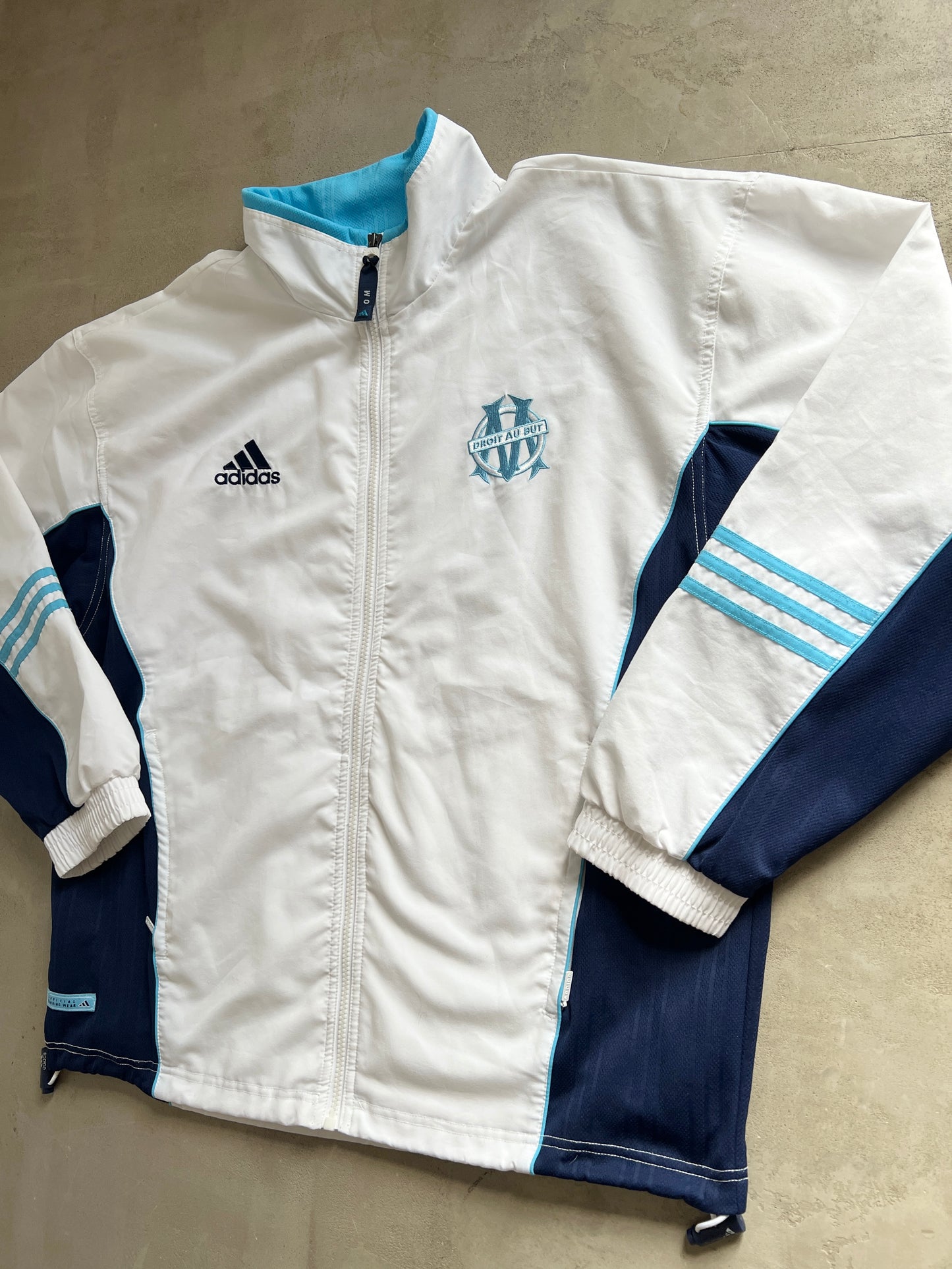 WHITE/BABY BLUE MARSEILLE TRACK JACKET - 2000S - XL