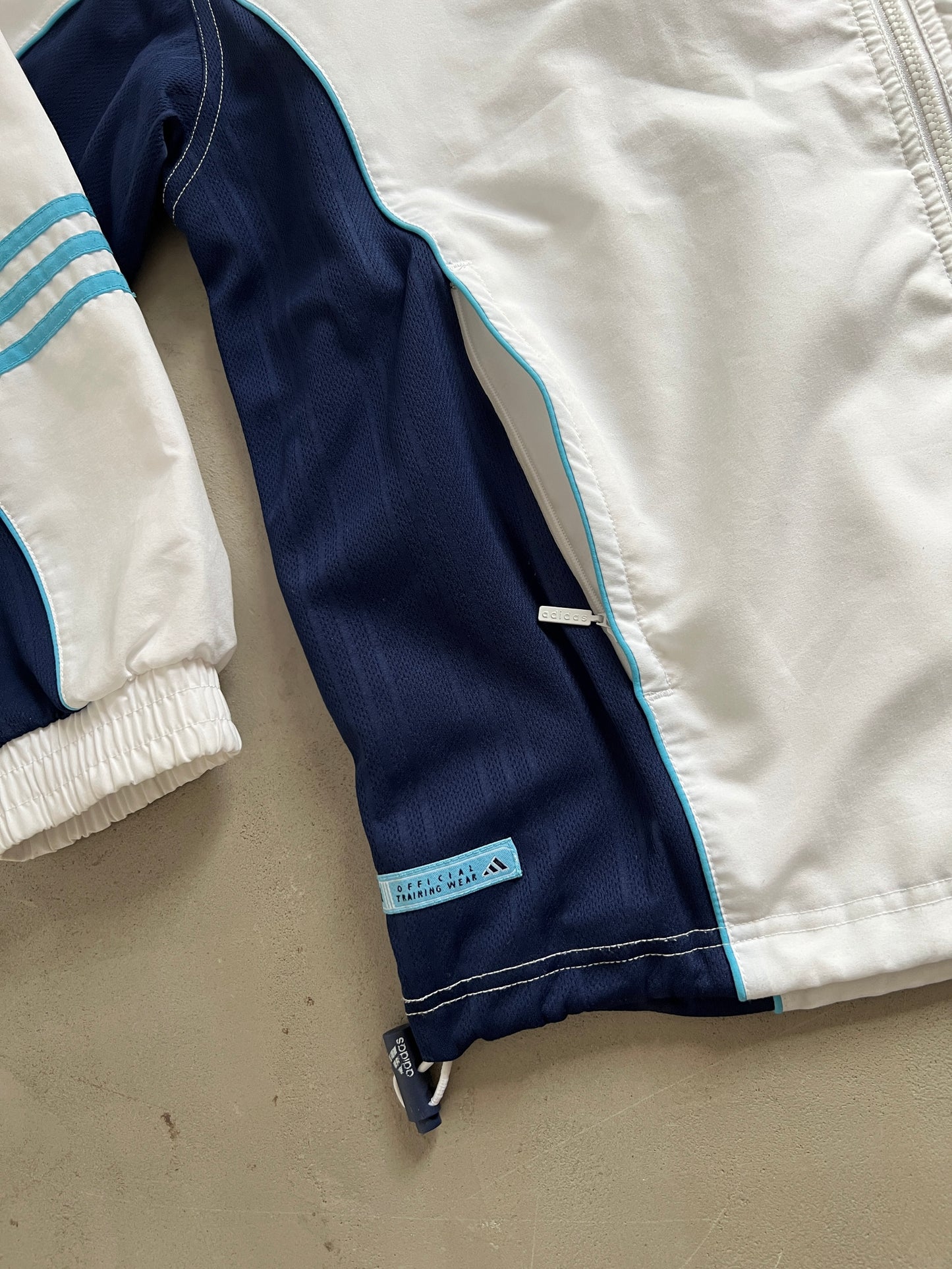 WHITE/BABY BLUE MARSEILLE TRACK JACKET - 2000S - XL