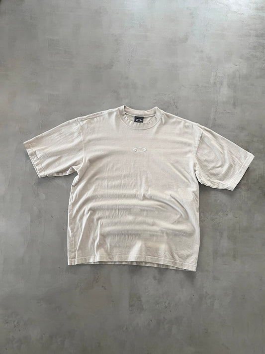 CREME OAKLEY SOFTWARE TEE - 1990S - L