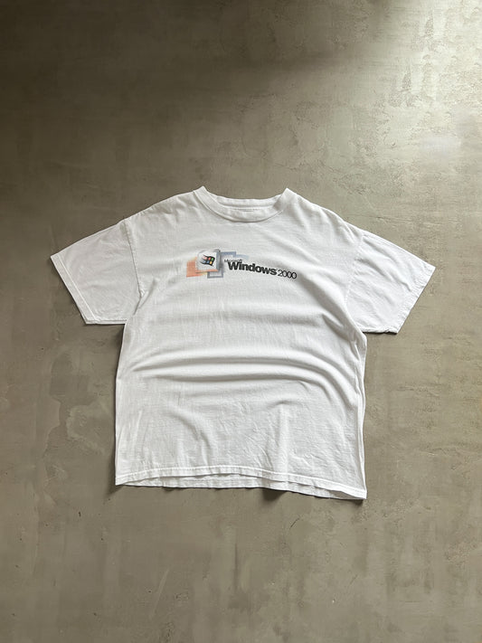 WHITE WINDOWS 2000 TEE - 2000S - L