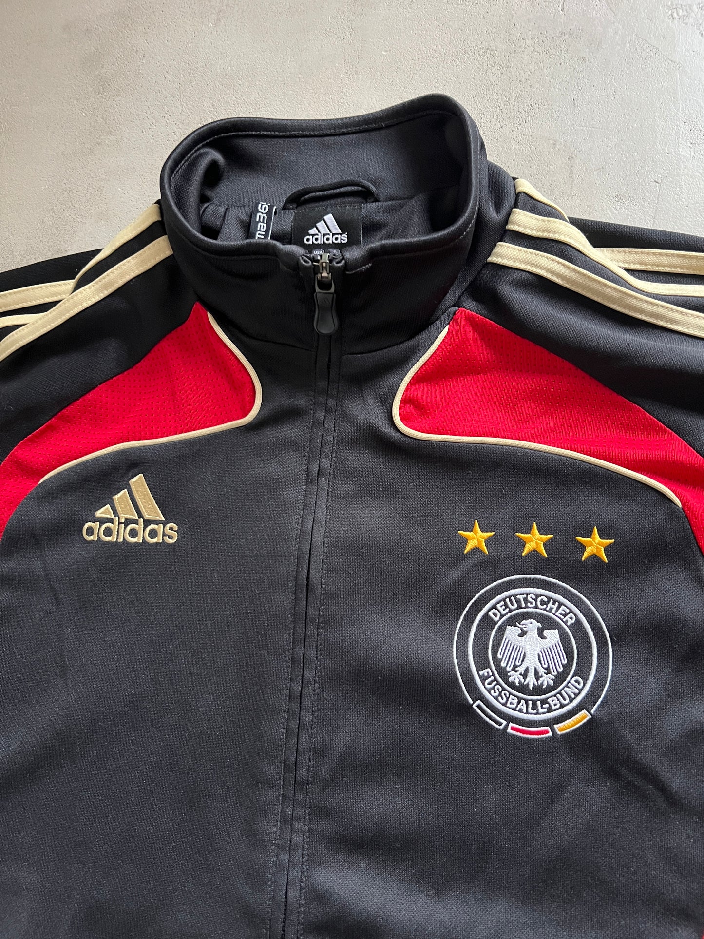 BLACK GERMANY ADIDAS TRACK JACKET - 2000S - L
