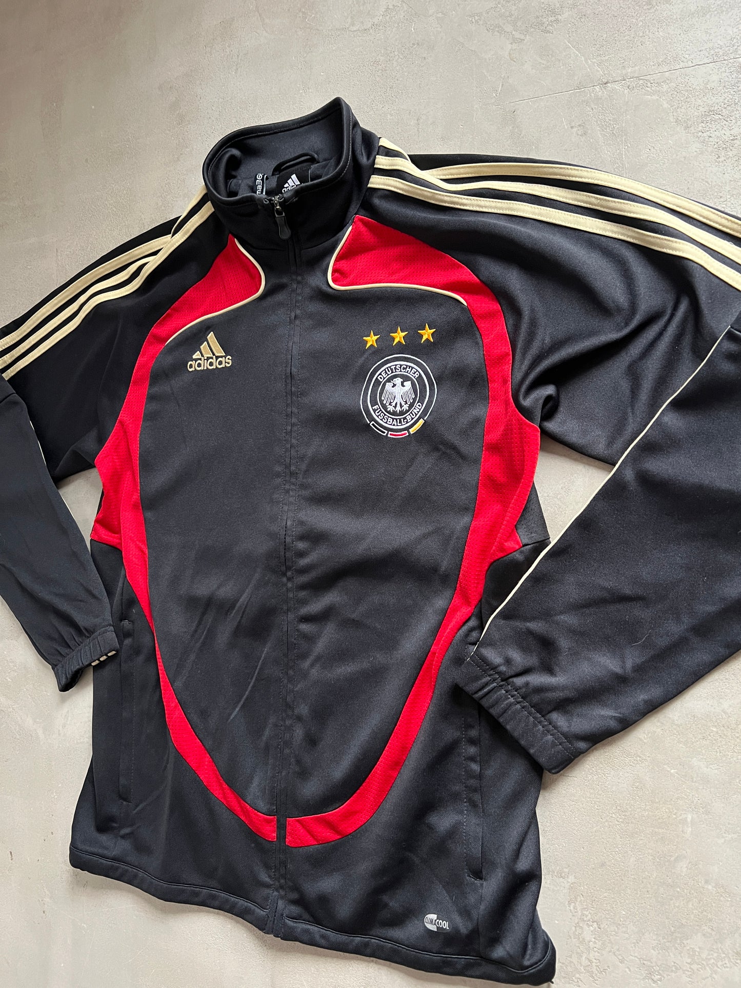 BLACK GERMANY ADIDAS TRACK JACKET - 2000S - L