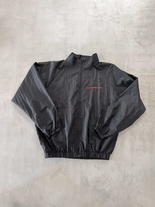 BLACK PORSCHE WINDBREAKER - 2000S - L