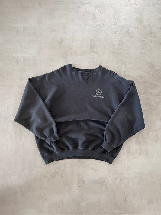 BLACK MERCEDES BENZ RACING SWEATER - 1990S - XL