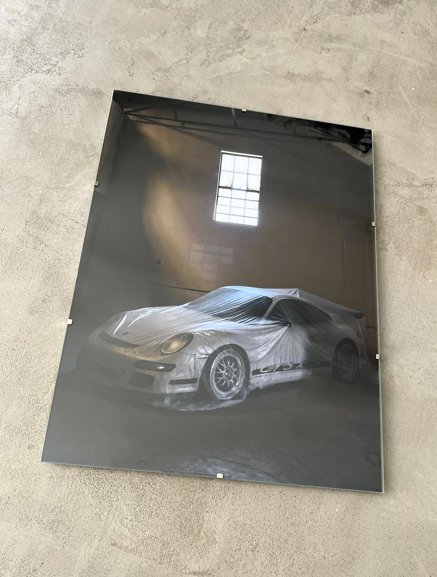 COVERED PORSCHE GT3 RS GLASS PRINT