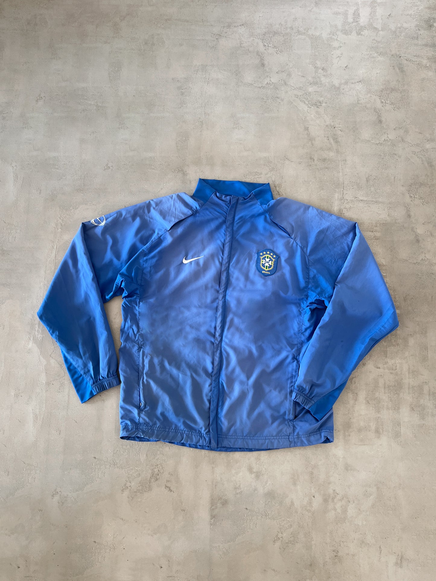 FADED BLUE BRAZIL NIKE JACKET - 2000S - L