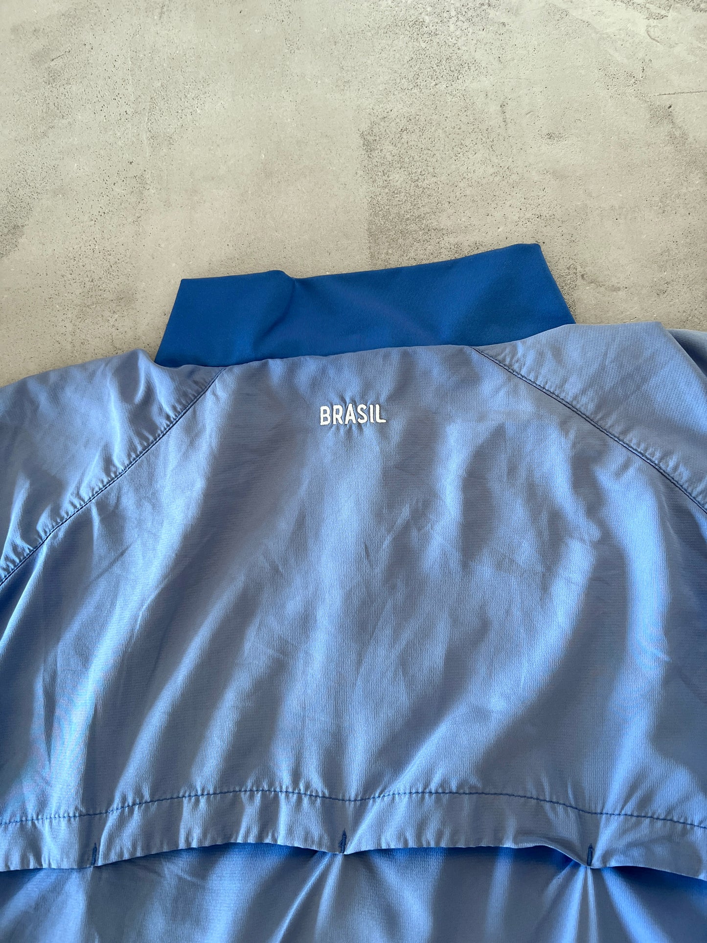 FADED BLUE BRAZIL NIKE JACKET - 2000S - L
