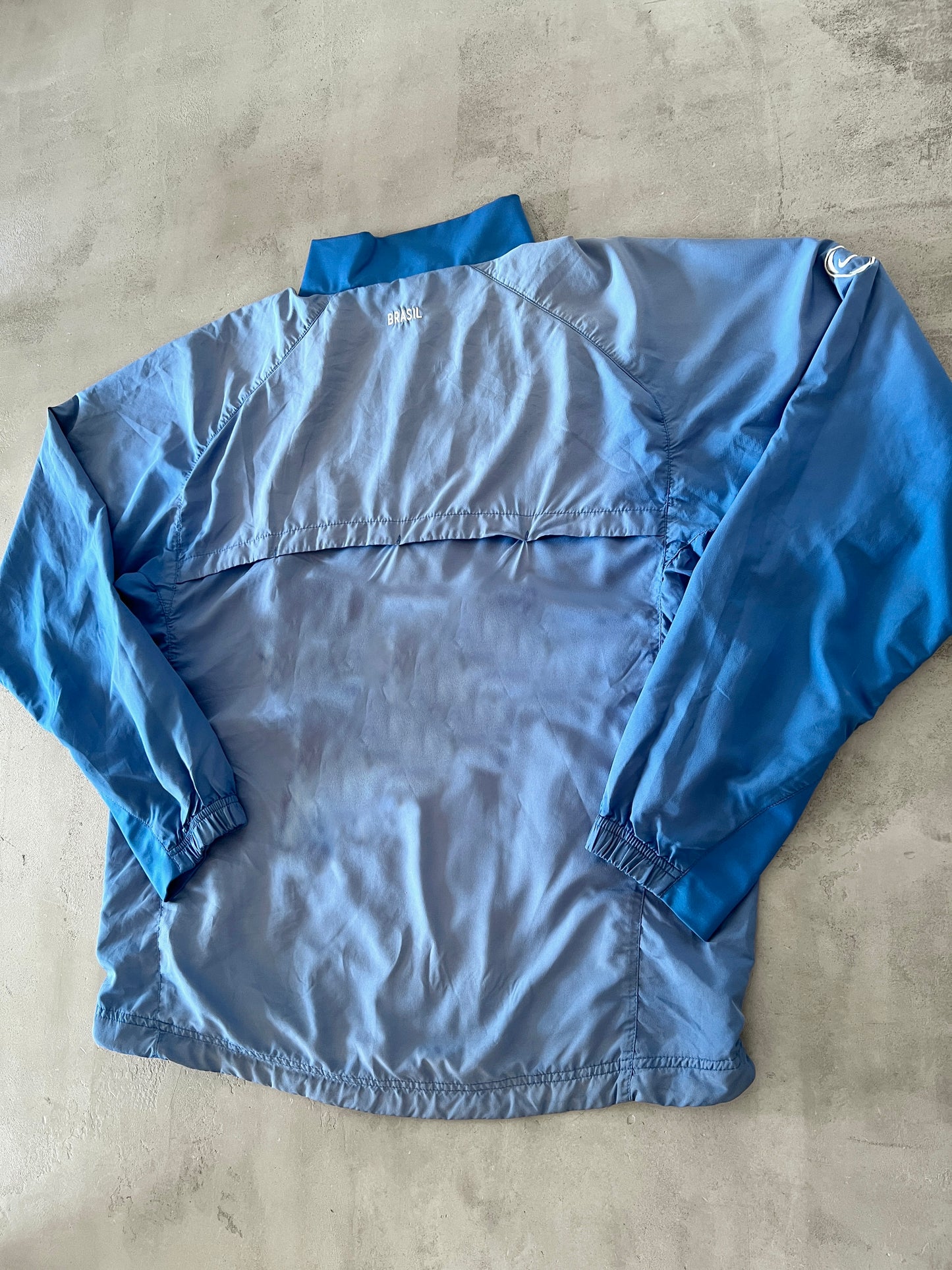 FADED BLUE BRAZIL NIKE JACKET - 2000S - L