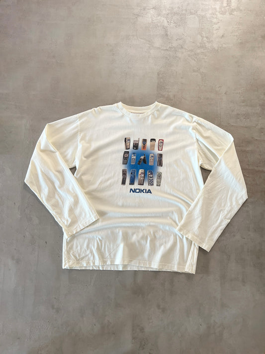 CREME NOKIA LONGSLEEVE - 2000S - L