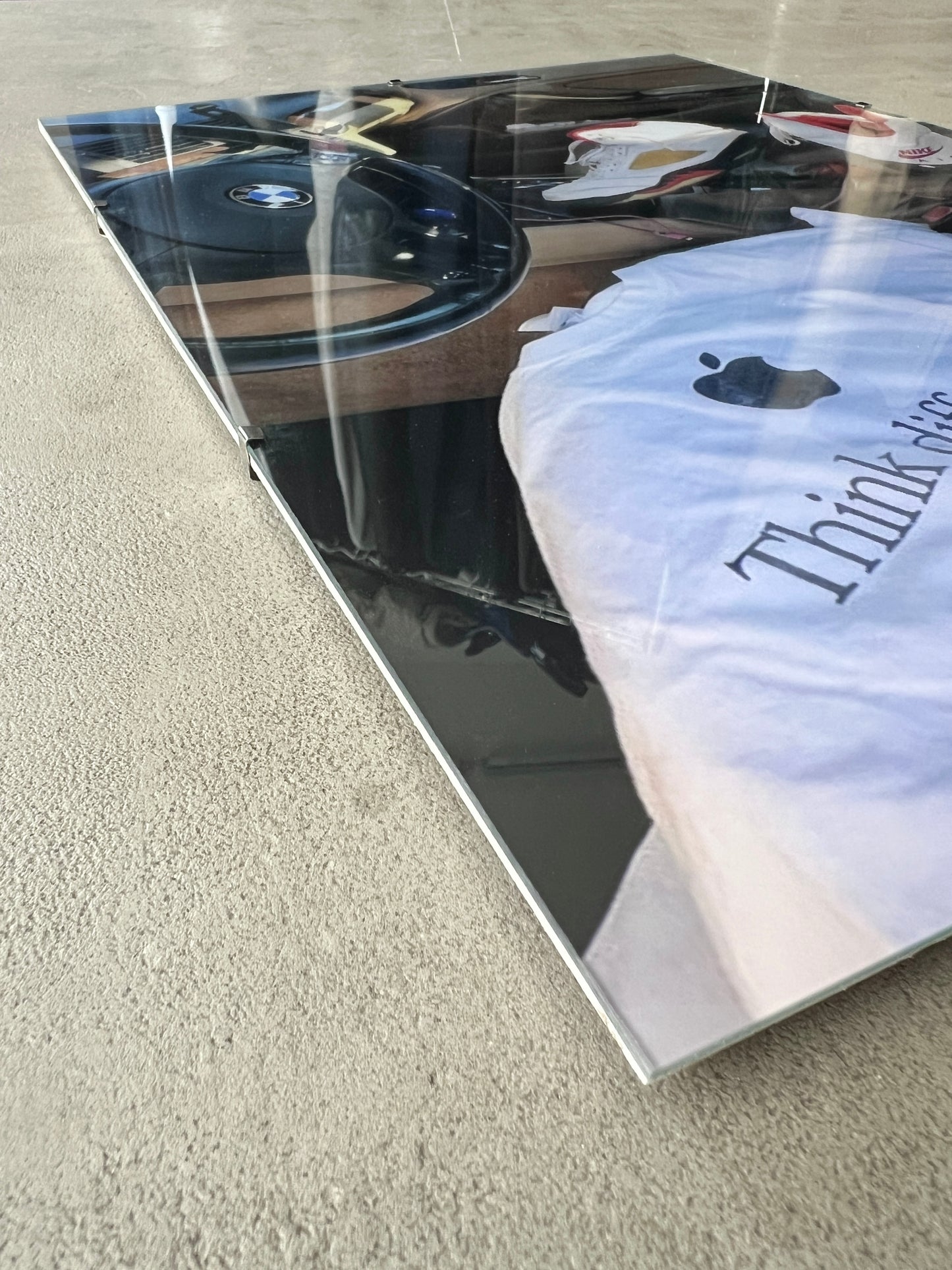 BMW E30 X VINTAGE APPLE GLASS PRINT