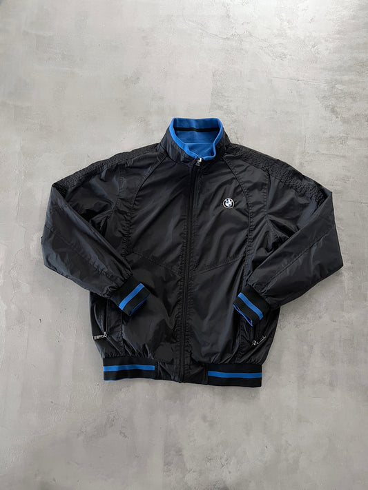 BLACK/BLUE BMW 2 SIDE REVERSIBLE JACKET - 2000S - M/S