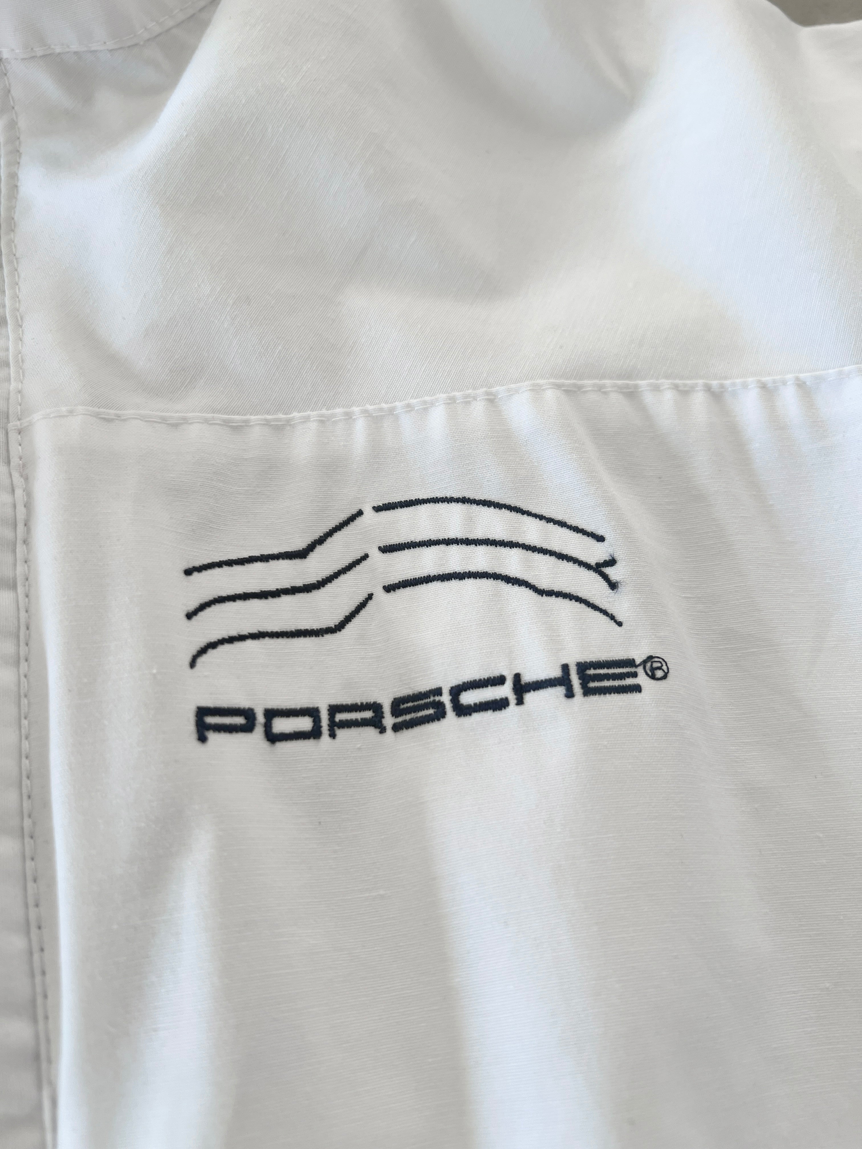 WHITE/NAVY PORSCHE 911 JACKET - 1990S - XL – seckstudios