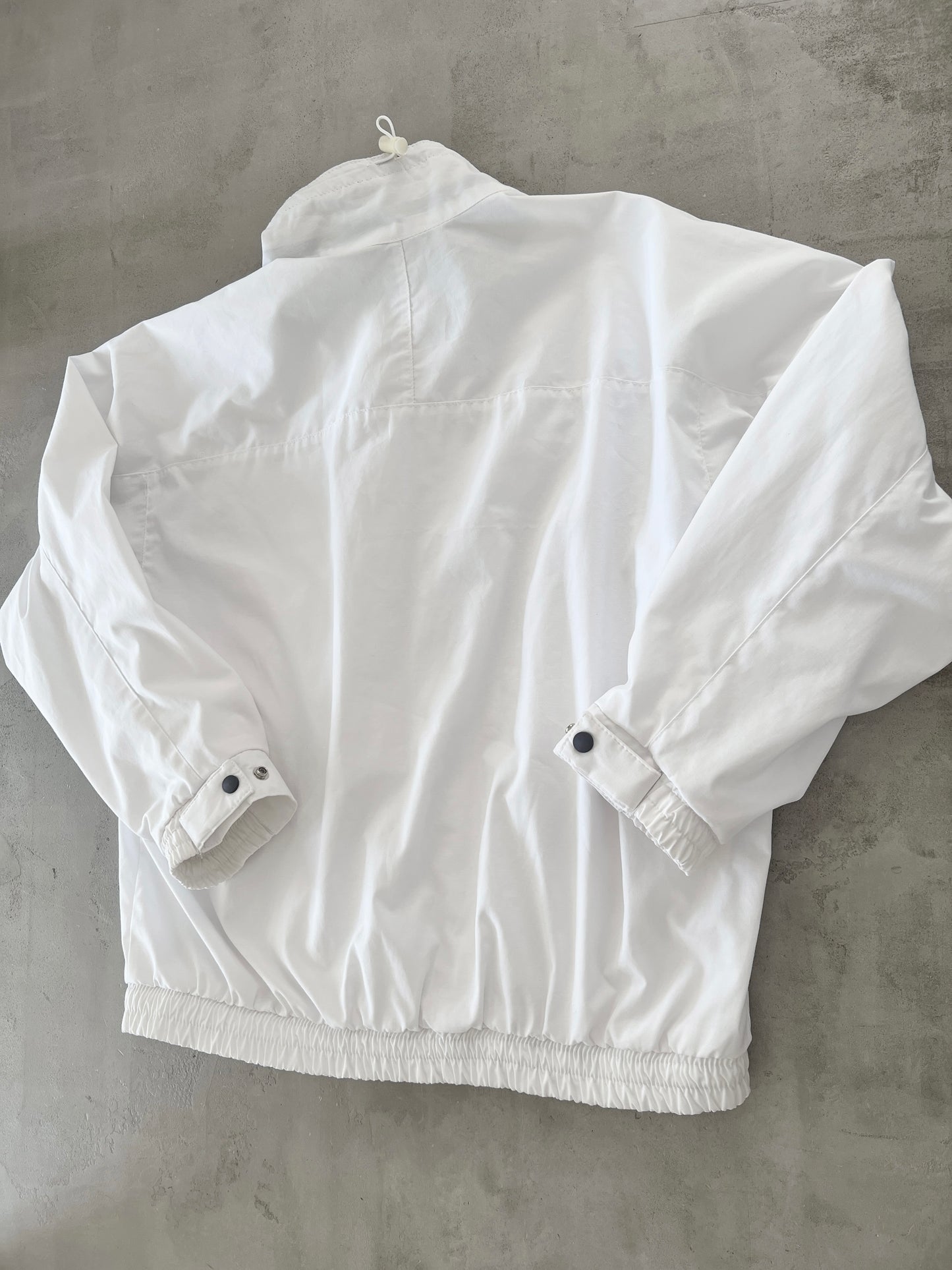 WHITE/NAVY PORSCHE 911 JACKET - 1990S - XL
