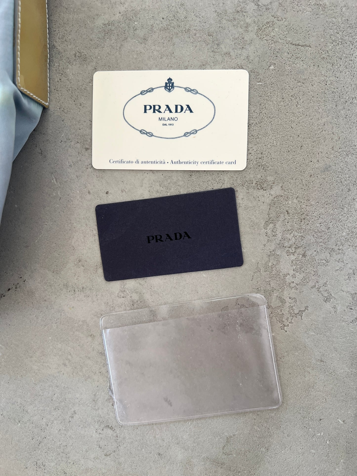 GREY/BABY BLUE PRADA BAG - 2000S
