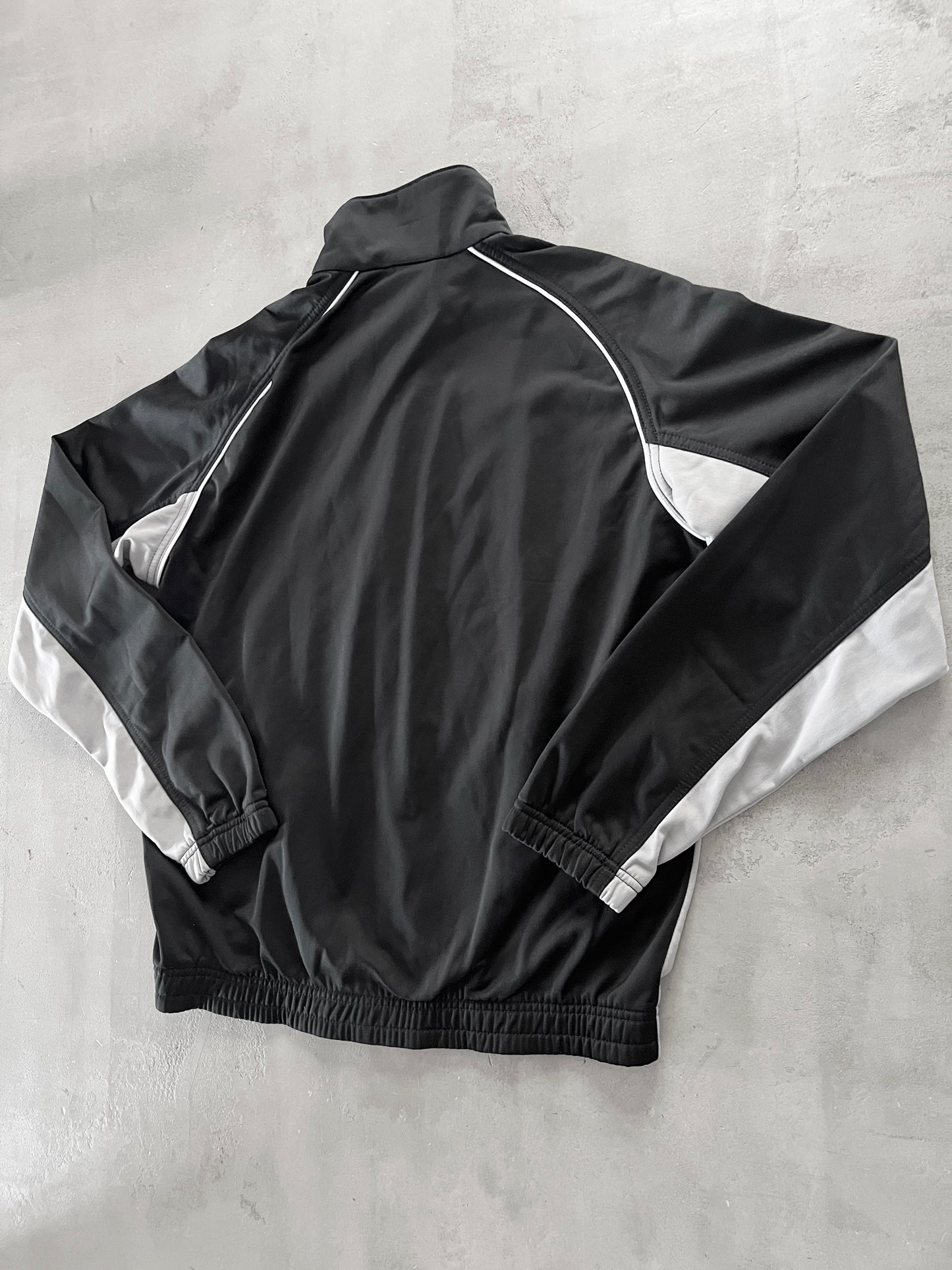 BLACK/GREY NIKE TRACK JACKET - 2000S - S
