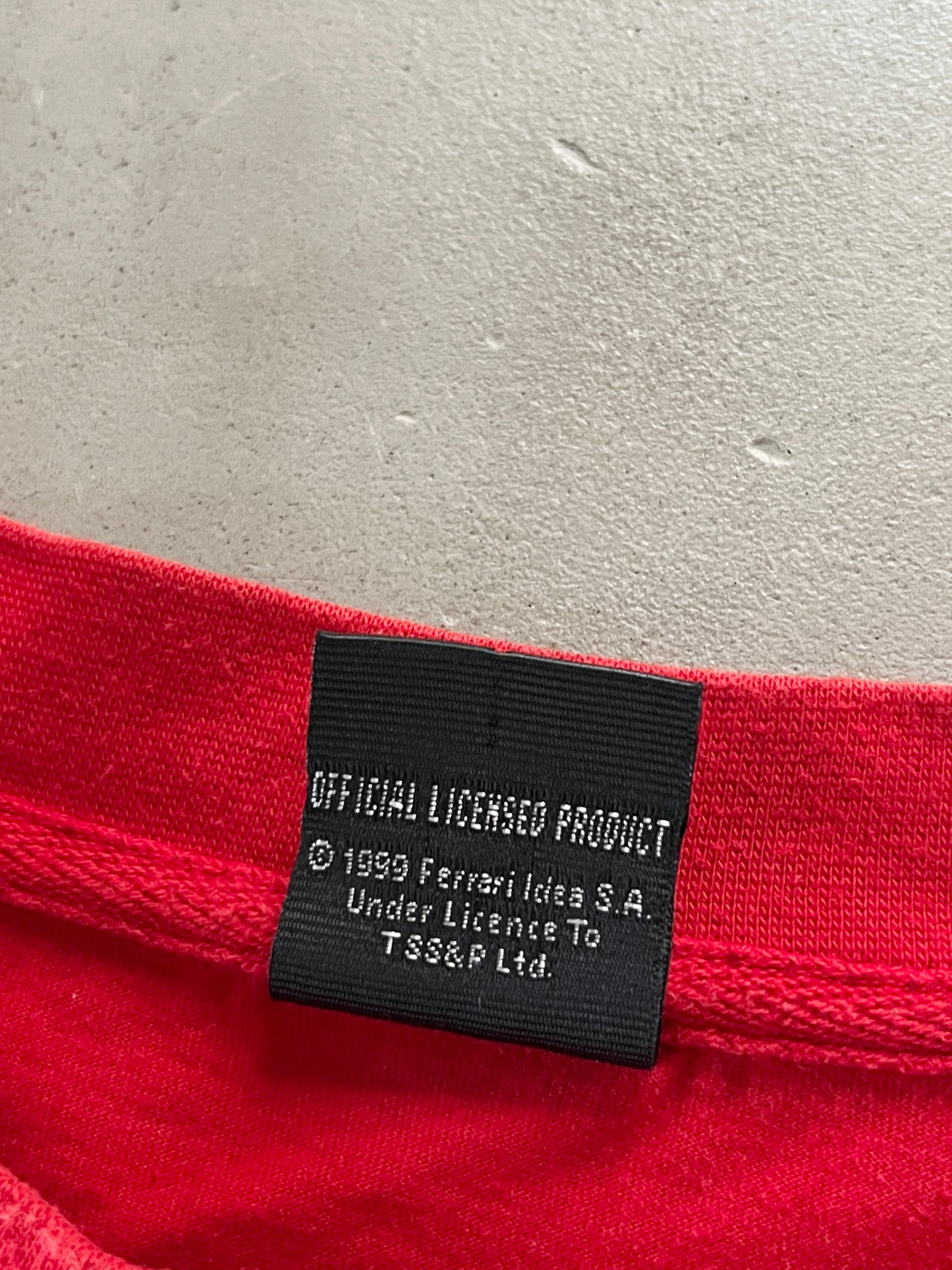 RED FERRARI RACING TEE - 1990S - XXL