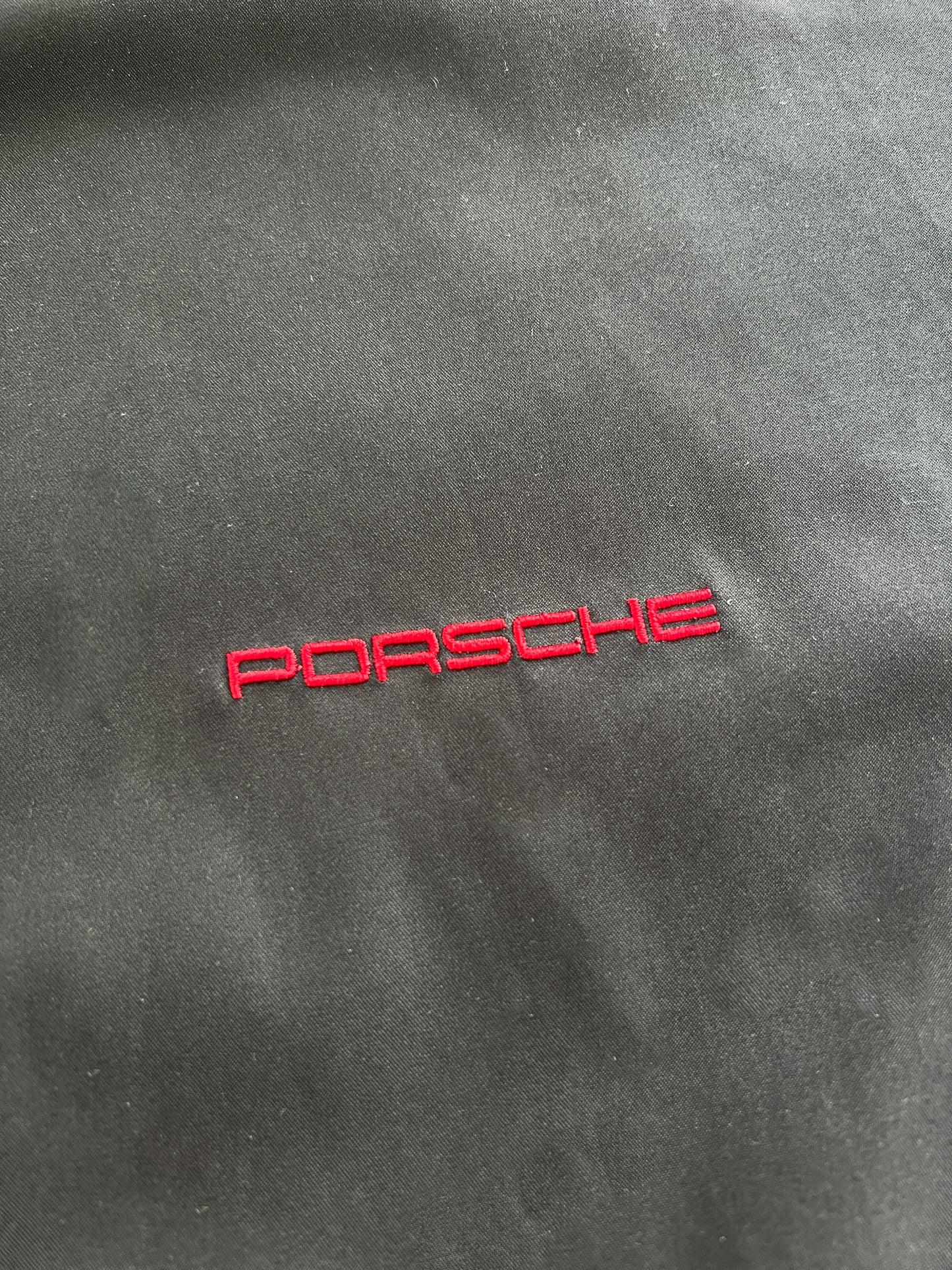 BLACK PORSCHE 2 SIDE JACKET/FLEECE - 1990S - L/XL