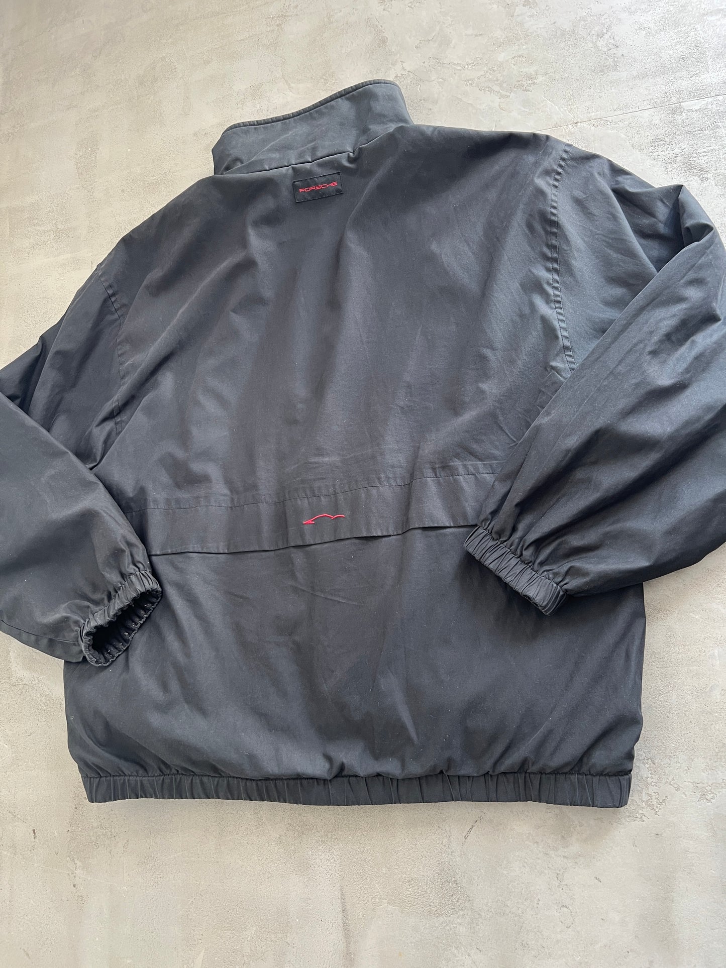 BLACK PORSCHE 2 SIDE JACKET/FLEECE - 1990S - L/XL