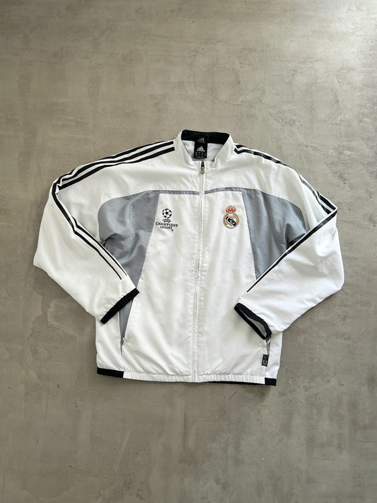 WHITE REAL MADRID TRACK JACKET - 2000S - L/M