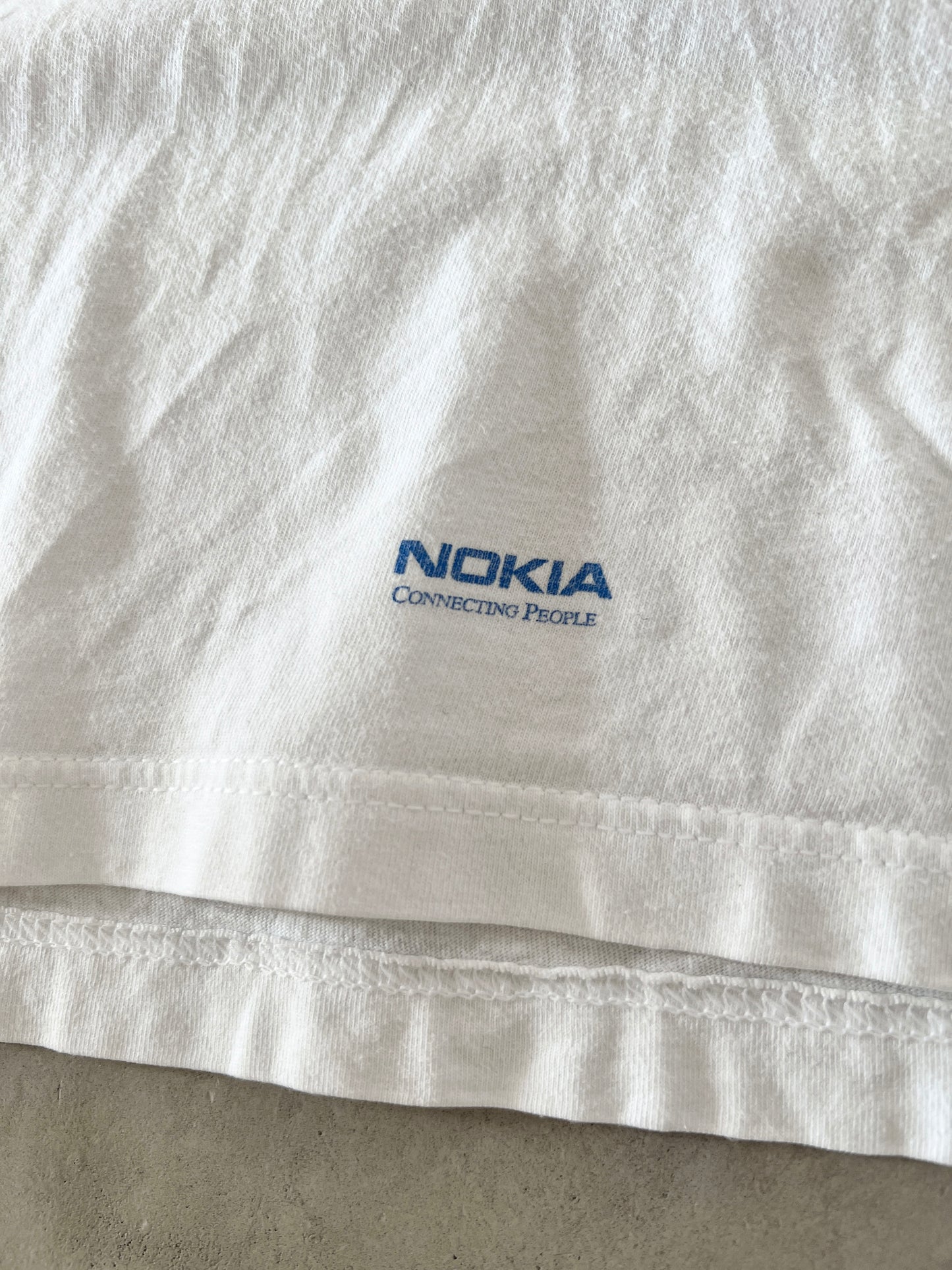 WHITE NOKIA PROMO TEE - 2000S - L