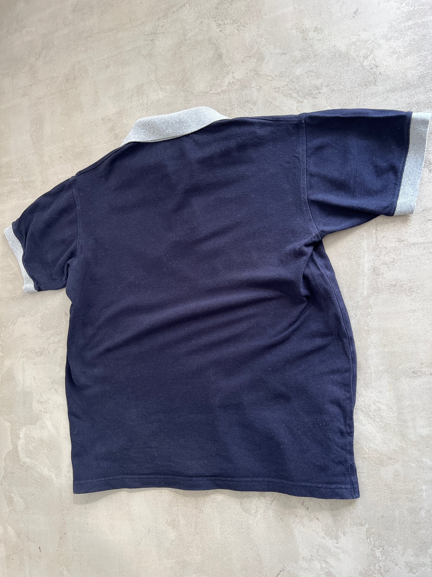 FADED NAVY ROLLS ROYCE POLO - 1990S - M