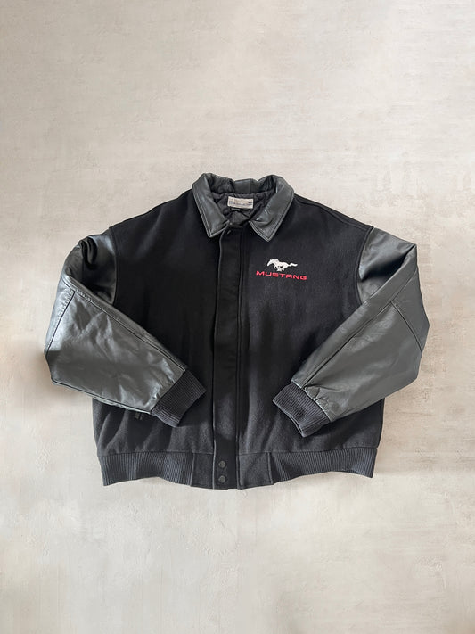 BLACK FORD MUSTANG JACKET - 1990S - XL