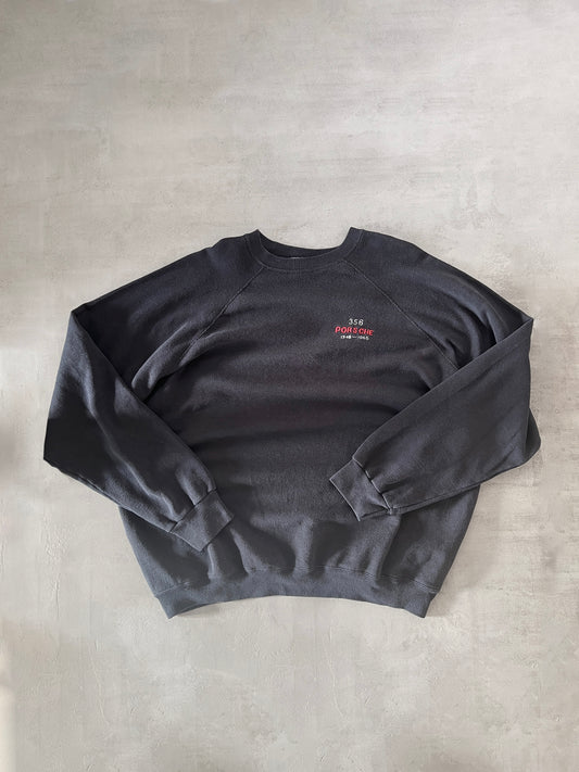 BLACK PORSCHE 356 SWEATER - 1990S - XXL