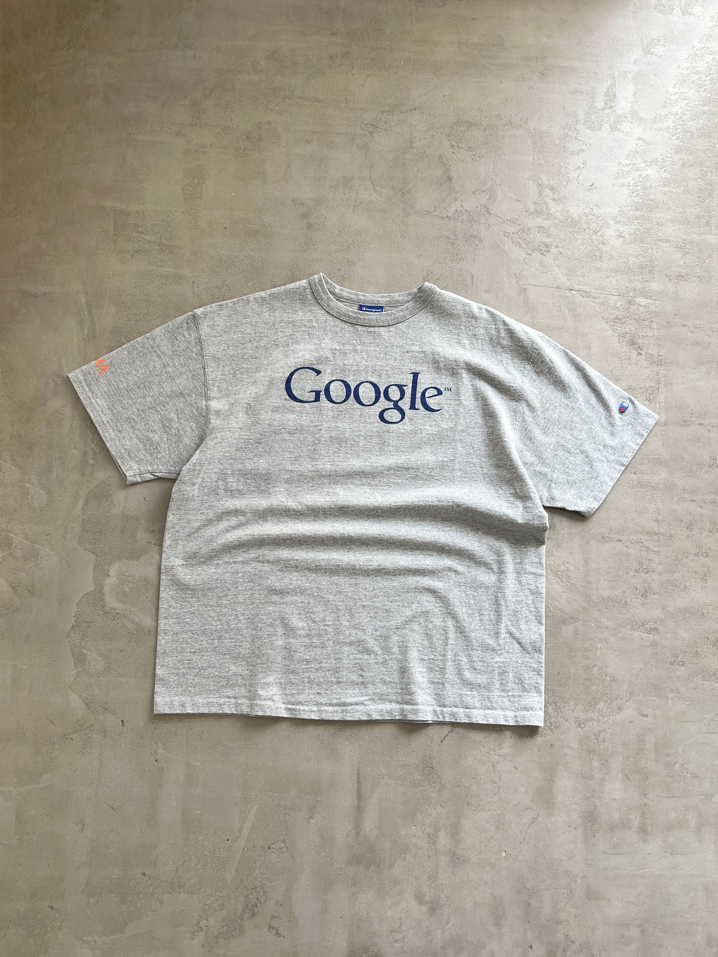 GREY GOOGLE PROMO TEE - 1990S - L