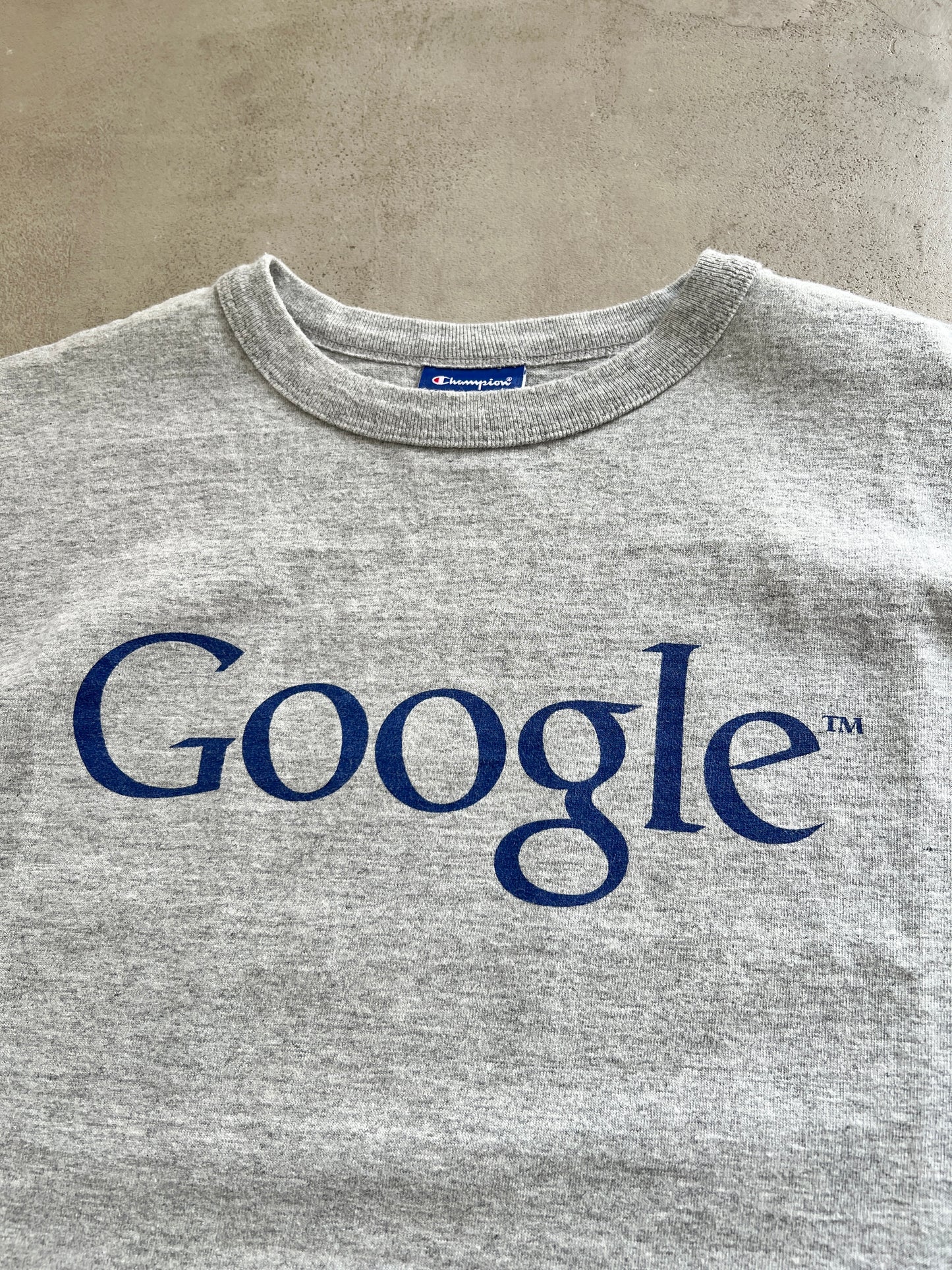 GREY GOOGLE PROMO TEE - 1990S - L
