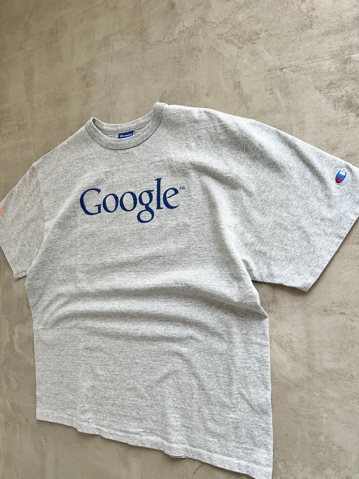 GREY GOOGLE PROMO TEE - 1990S - L
