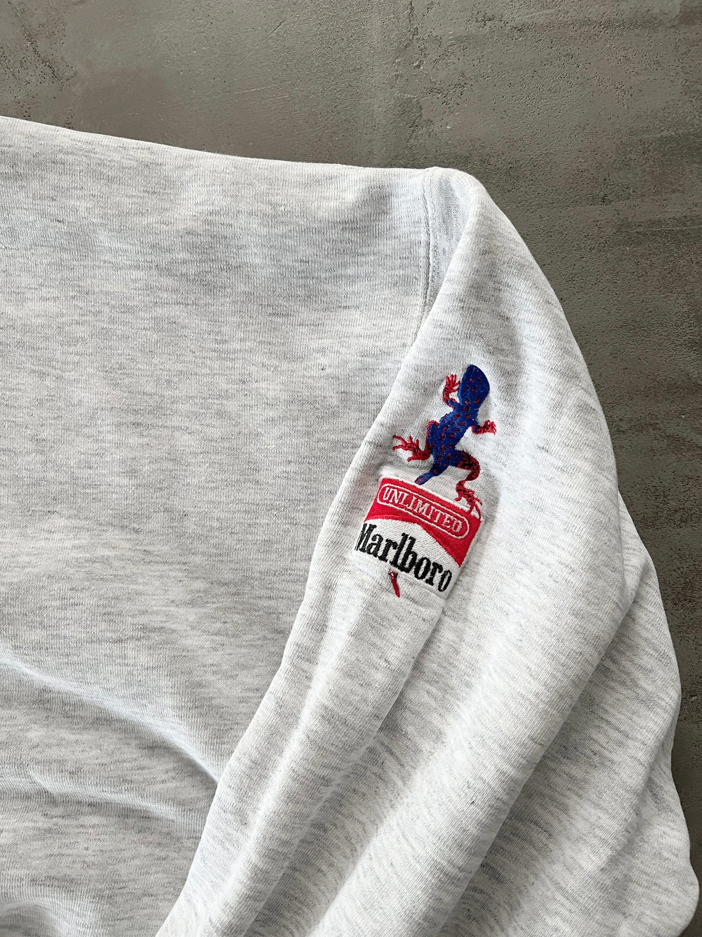 GREY MARLBORO SWEATER - 1990S - M