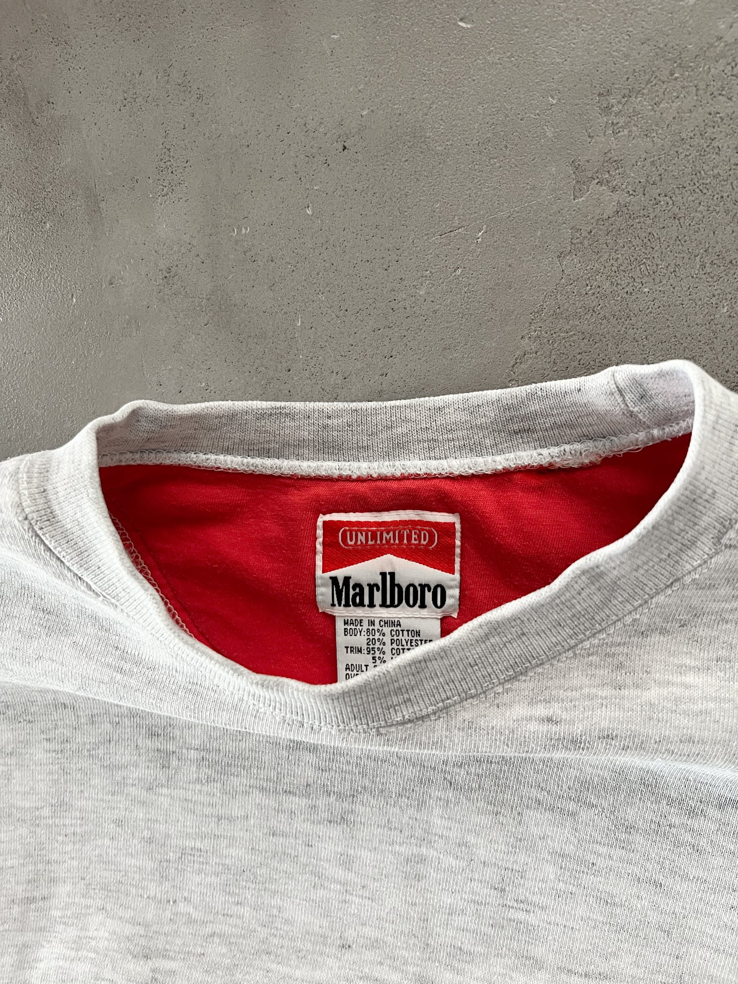 GREY MARLBORO SWEATER - 1990S - M