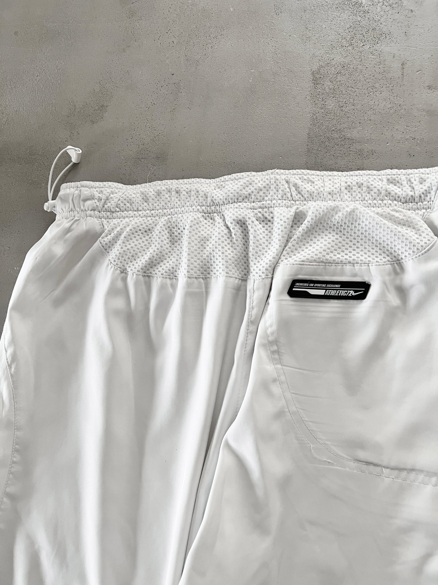 WHITE NIKE TRACK PANTS - 2000S - L