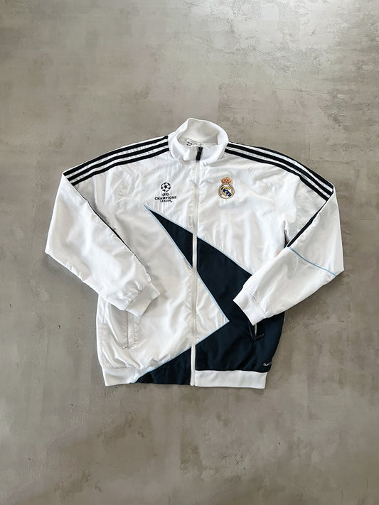 WHITE REAL MADRID TRACK JACKET - 2000S - L