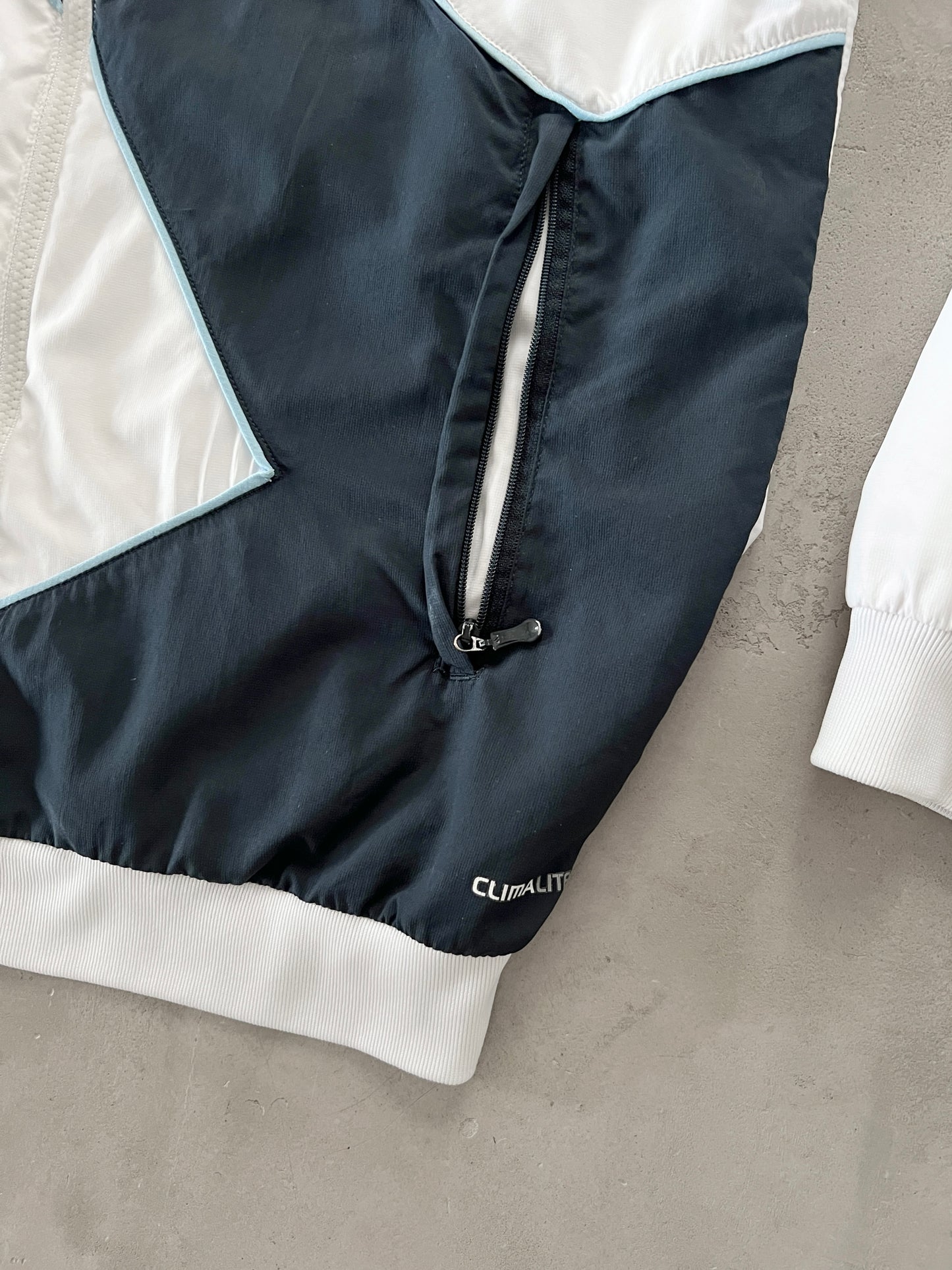 WHITE REAL MADRID TRACK JACKET - 2000S - L