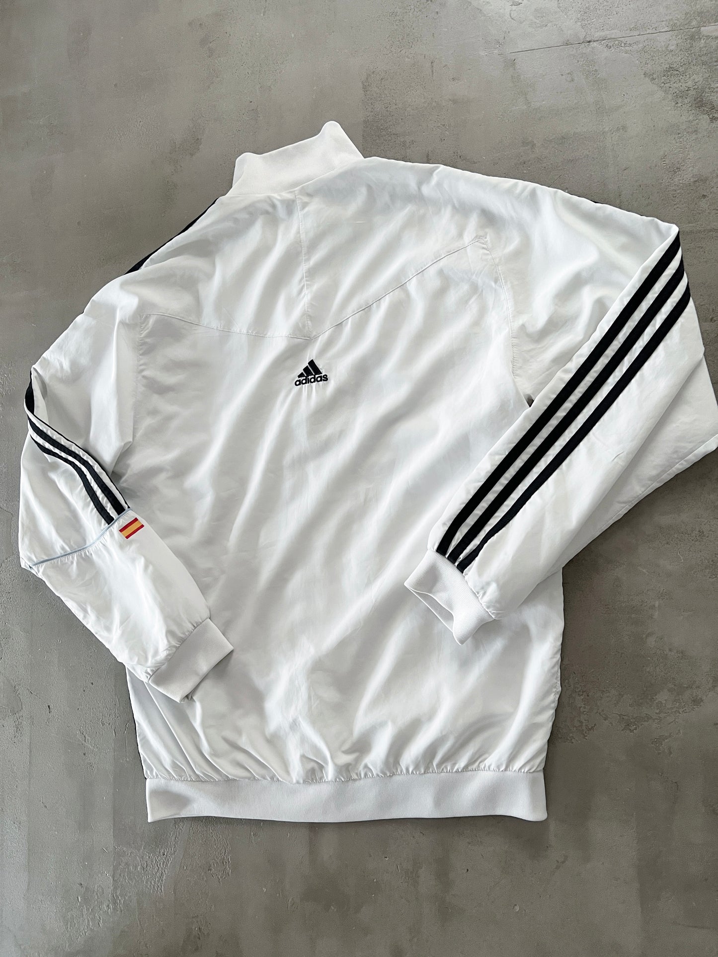 WHITE REAL MADRID TRACK JACKET - 2000S - L
