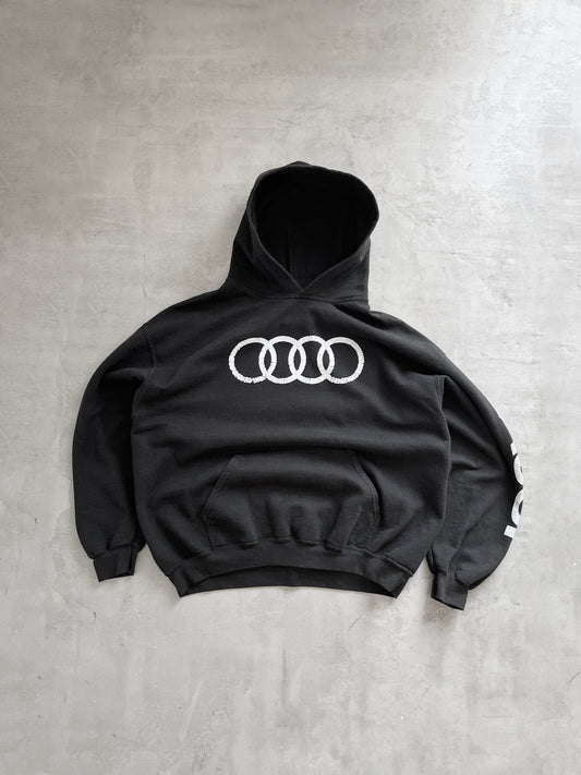 BLACK AUDI HOODIE - 1990S - M/L