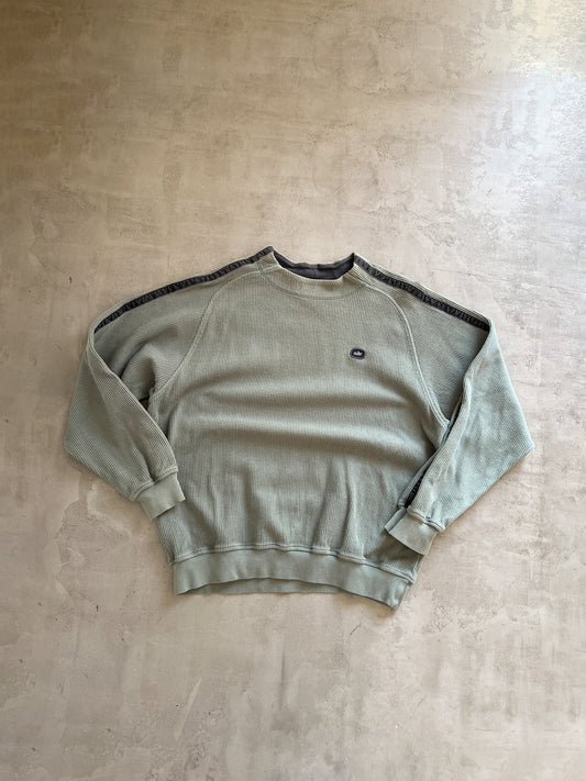 GREEN/KHAKI NIKE SWEATER - 2000S - L