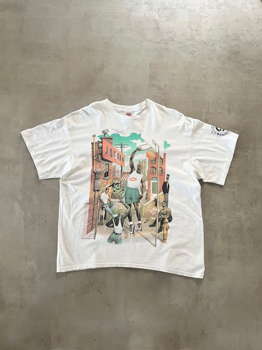 WHITE MICHAEL JORDAN NIKE TEE - 1990S - XL