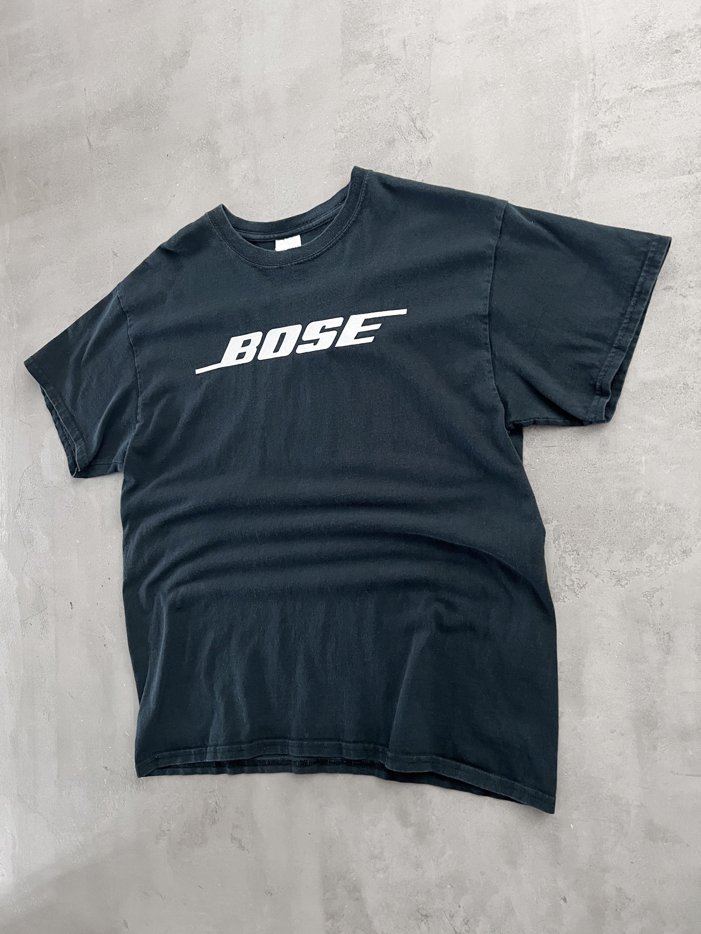 FADED BLACK BOSE TEE - 2000S - L/M