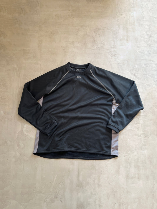 BLACK OAKLEY LONGSLEEVE - 1990S - L