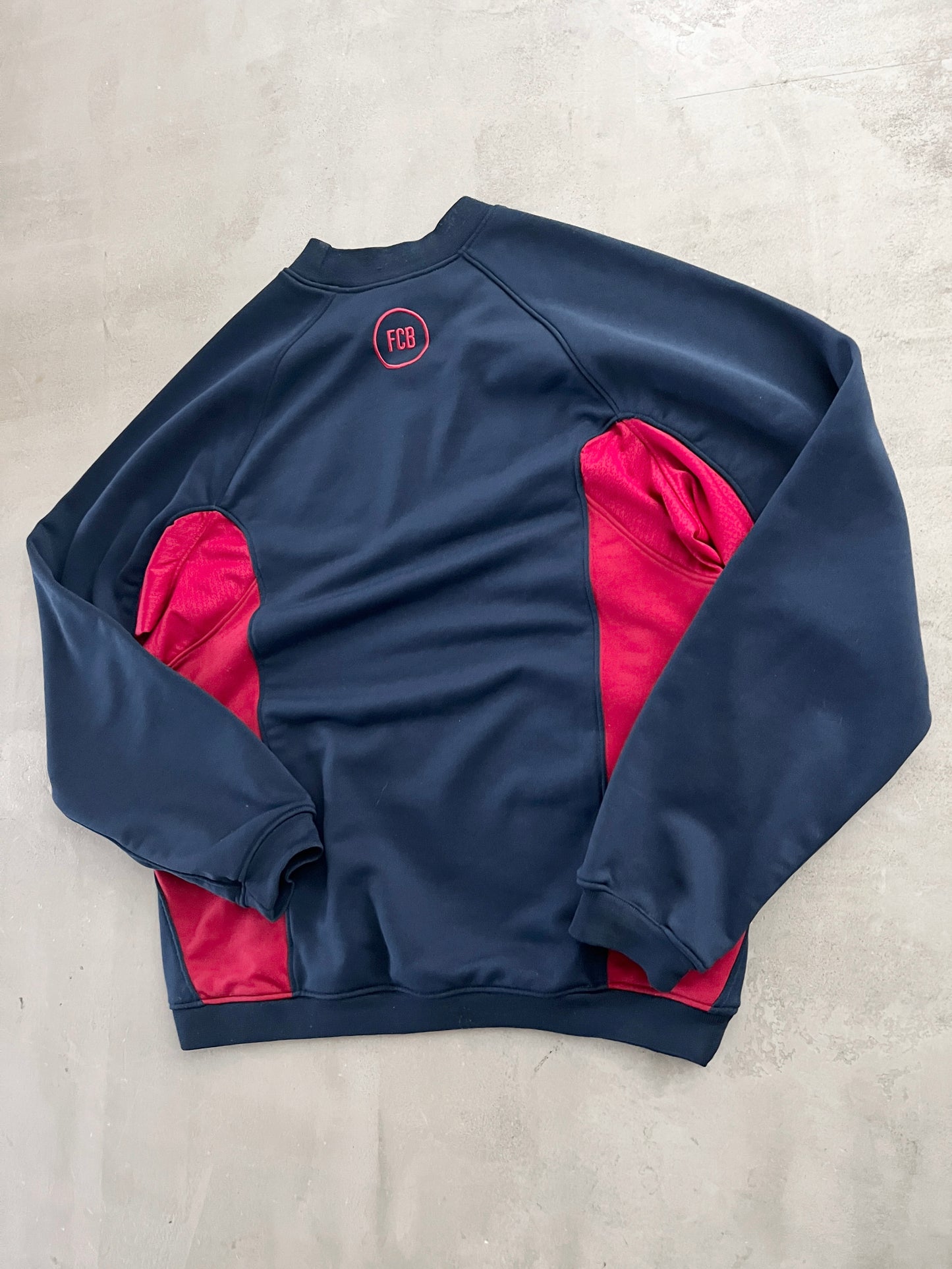NAVY FC BARCELONA NIKE SWEATER - 2000S - M